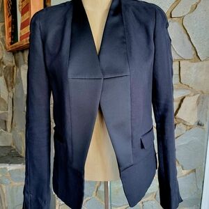 Isabel Marant Black Blazer with Open Neckline and Fitted Silhouette